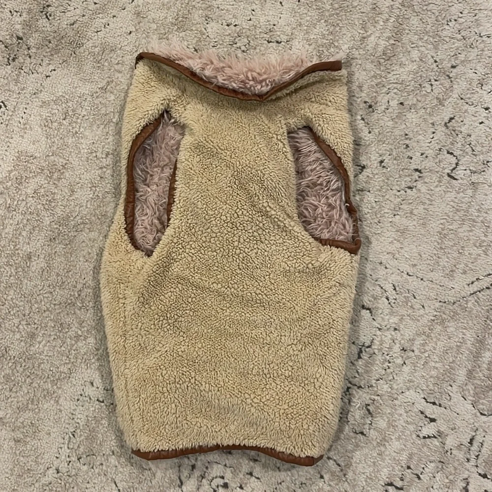 Cozy Kids' Faux Fur Vest - Cream and Brown